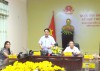 Đại biểu Hoàng Đức Thắng - Đoàn ĐBQH tỉnh Quảng Trị phát biểu tại buổi thảo luận trực tuyến
