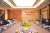 Bí thư Tỉnh ủy, Trưởng Đoàn đại biểu Quốc hội tỉnh Lê Quang Tùng phát biểu tại buổi giám sát - Ảnh: L.M