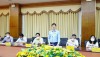 Đống chí Lê Quảng Tùng, UVTWĐ, Bí thư Tỉnh ủy, Trưởng đoàn ĐBQH tỉnh phát biểu chỉ đạo tại buổi giám sát