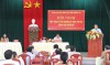 Đại biểu Quốc hội ông Hà Sỹ Đồng phát biểu tiếp thu ý kiến cử tri xã Cam Thủy, huyện Cam Lộ