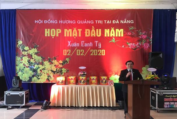 Ông Hoàng Đức Thắng, UVBTVTU, Trưởng đoàn ĐBQH tỉnh Quảng Trị phát biểu tại buổi gặp mặt