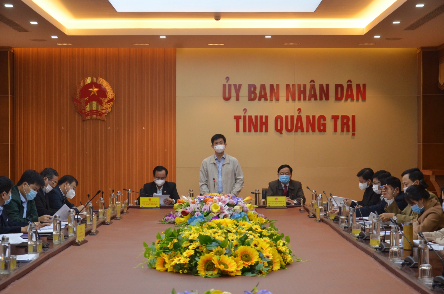 Bí thư Tỉnh ủy, Trưởng Đoàn đại biểu Quốc hội tỉnh Lê Quang Tùng phát biểu kết luận buổi giám sát tại Uỷ ban nhân dân tỉnh.