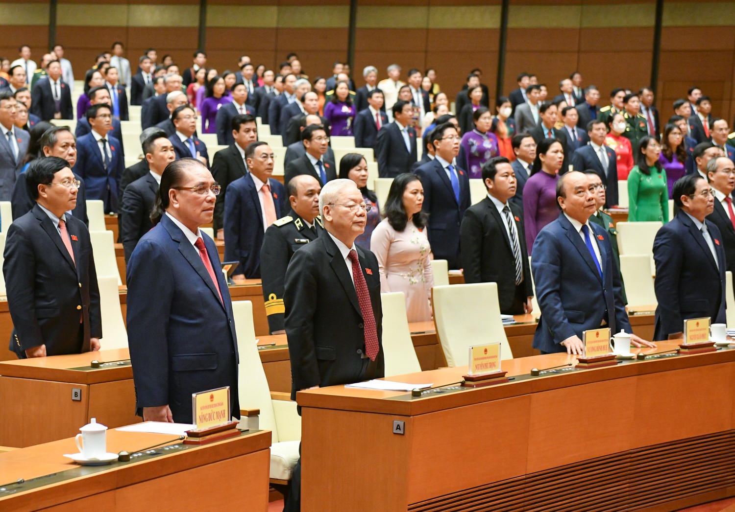 Lãnh đạo Đảng, Nhà nước, nguyên lãnh đạo Đảng, Nhà nước tham dự bế mạc Kỳ họp thứ 3, Quốc hội khóa XV
